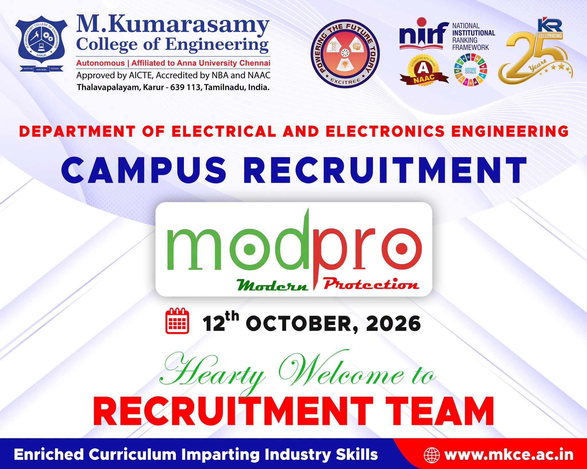 CAMPUS RECRUITMENT DRIVE | MODPRO – MODERN PROTECTION